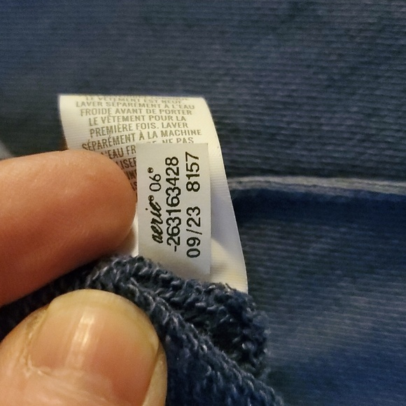 Aerie Spring Street Skater Pants Size XS Side Slit Blue Seam Leg - Picture 10 of 13